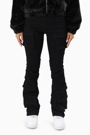Double Flap Utility Pants - Deep Black