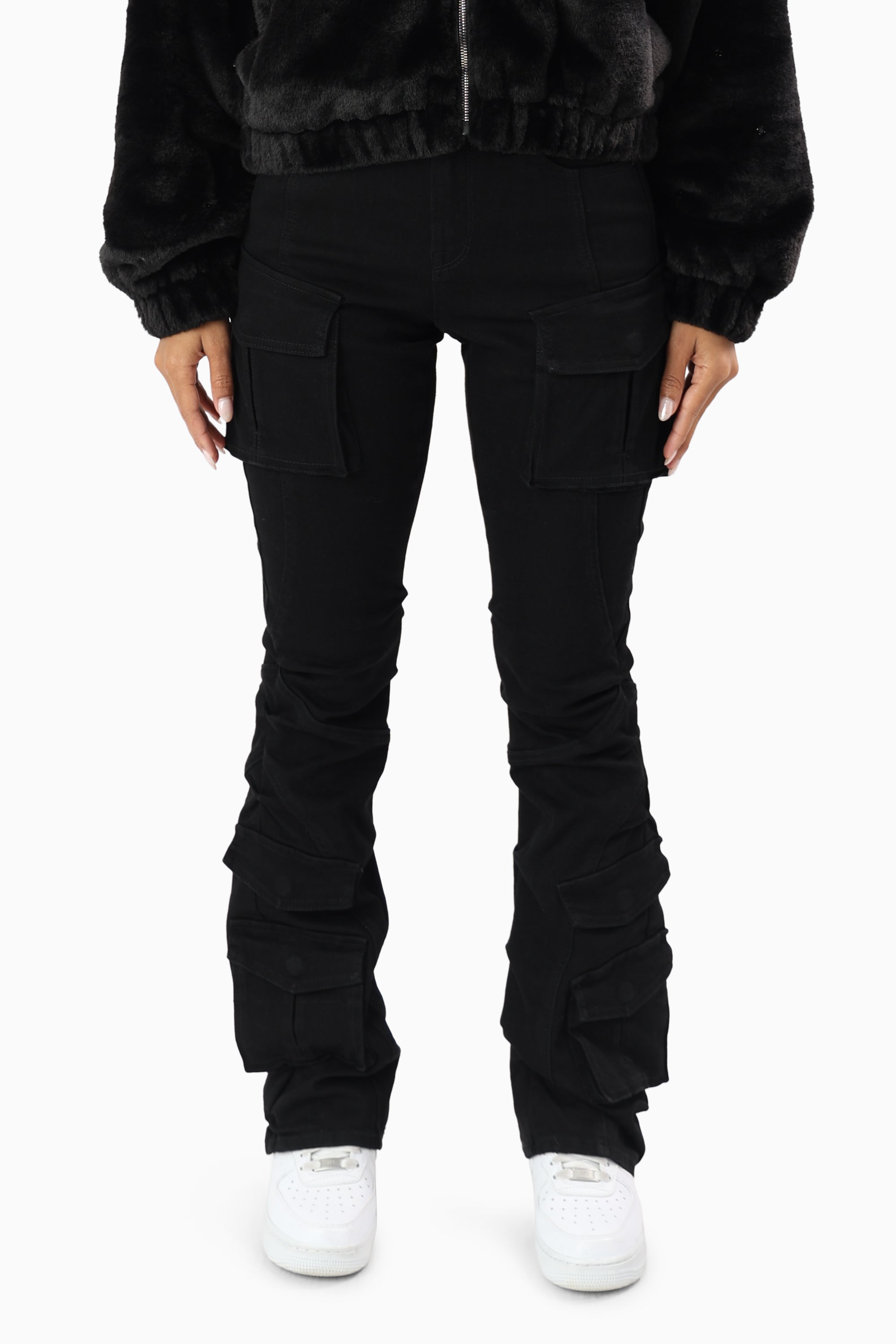Double Flap Utility Pants - Deep Black