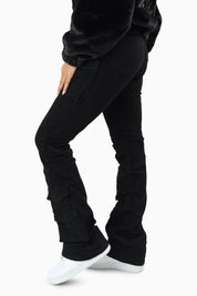 Double Flap Utility Pants - Deep Black