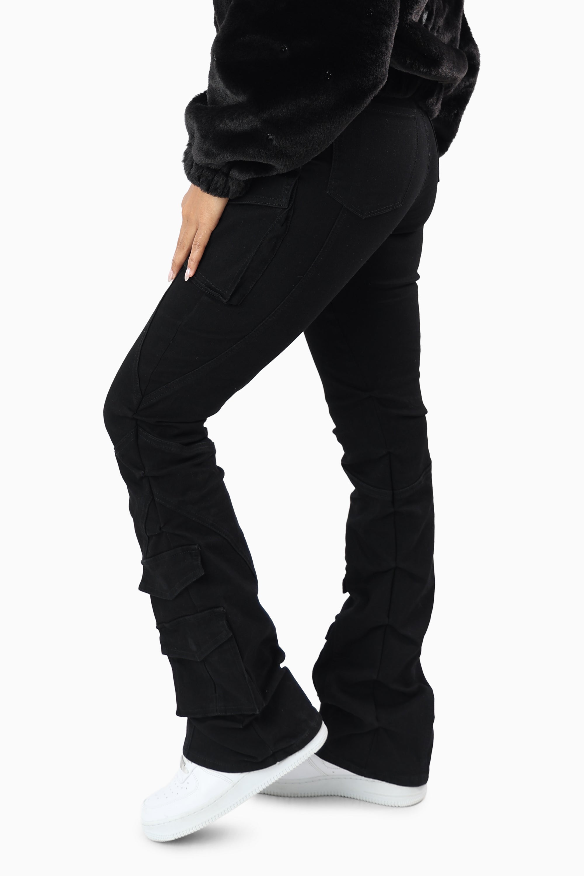 Double Flap Utility Pants - Deep Black
