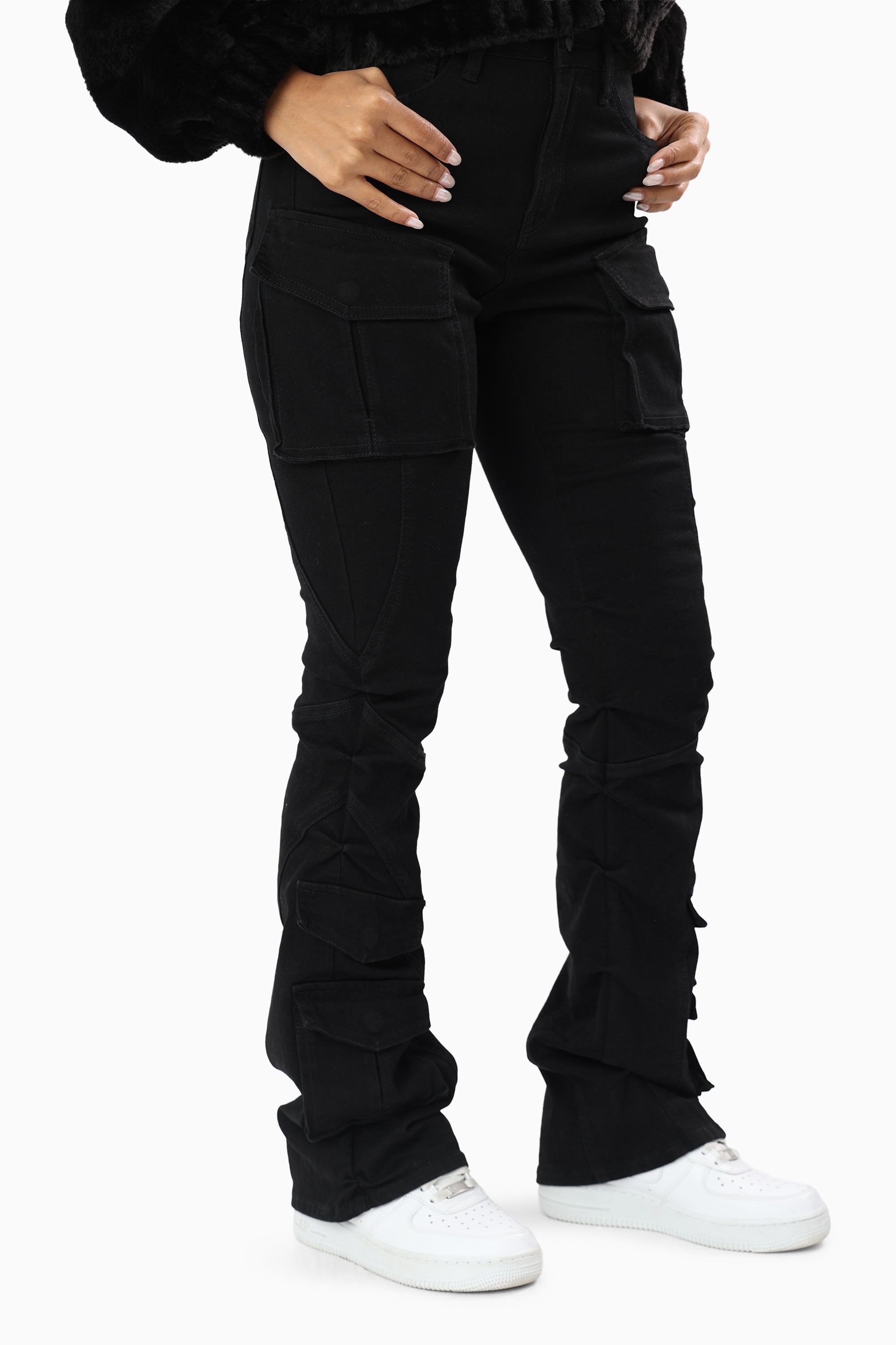 Double Flap Utility Pants - Deep Black