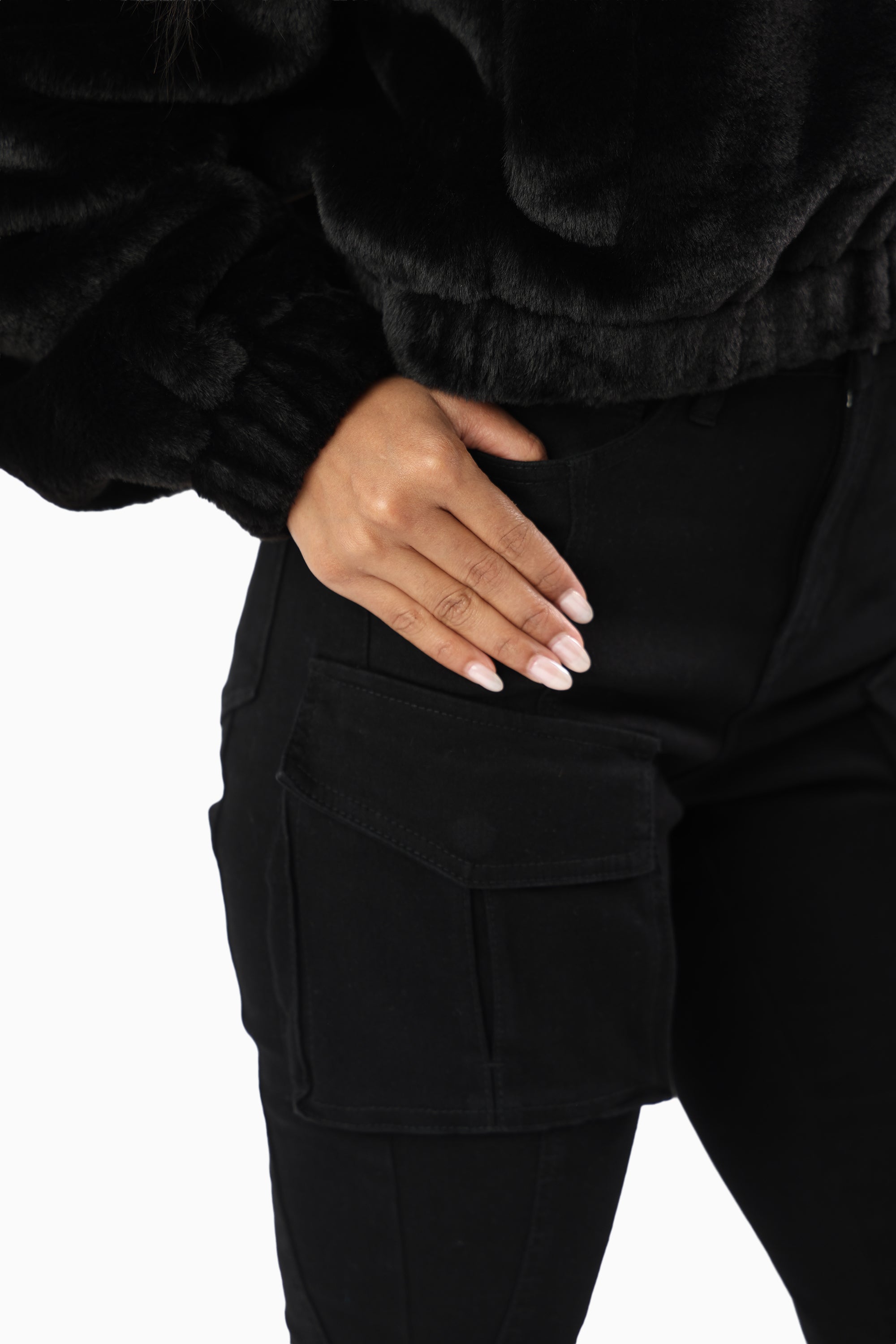 Double Flap Utility Pants - Deep Black