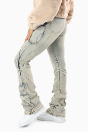 Double Flap Utility Pants - Eden Blue