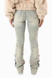 Double Flap Utility Pants - Eden Blue