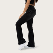 High Rise Bootcut Washed Jeans - Hurley Black