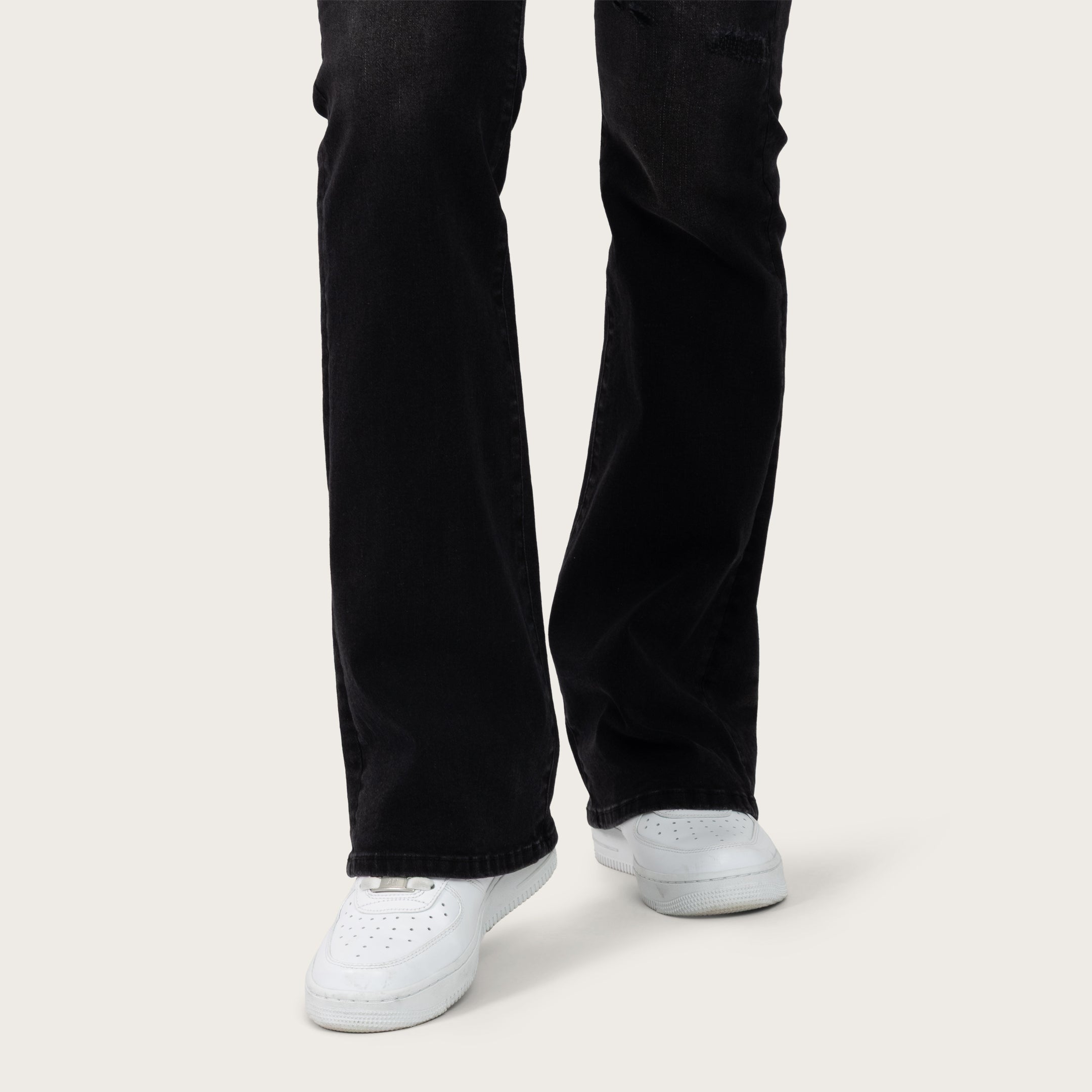 High Rise Bootcut Washed Jeans - Hurley Black