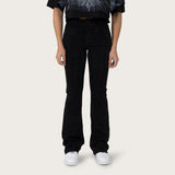 High Rise Bootcut Rhinestone Jeans - Deep Black