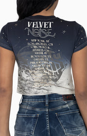 Embroidered Dip Dye T-Shirt - Black Fog