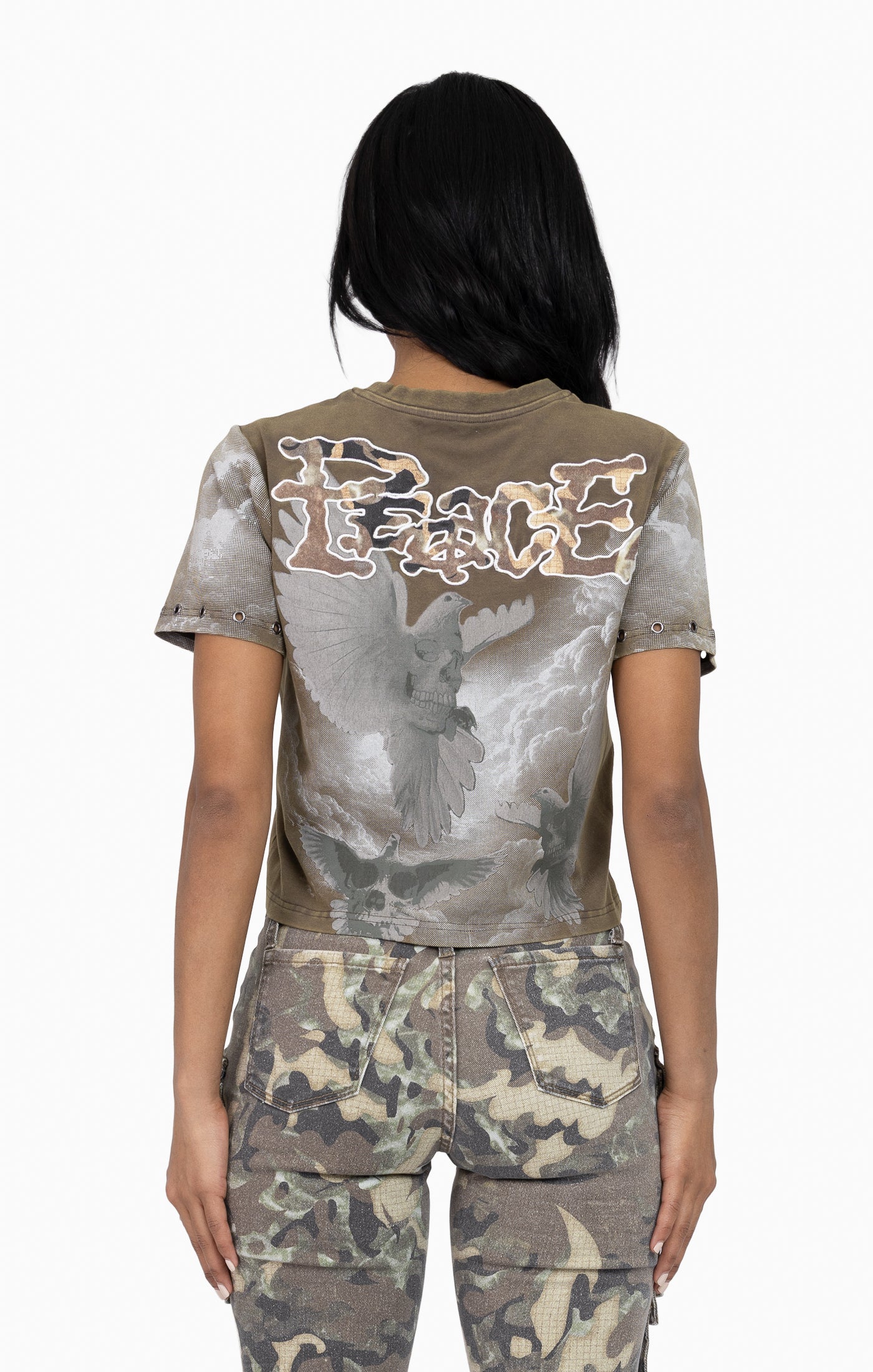 Twill Patch Printed Tee - Canteen
