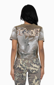 Twill Patch Printed Tee - Canteen