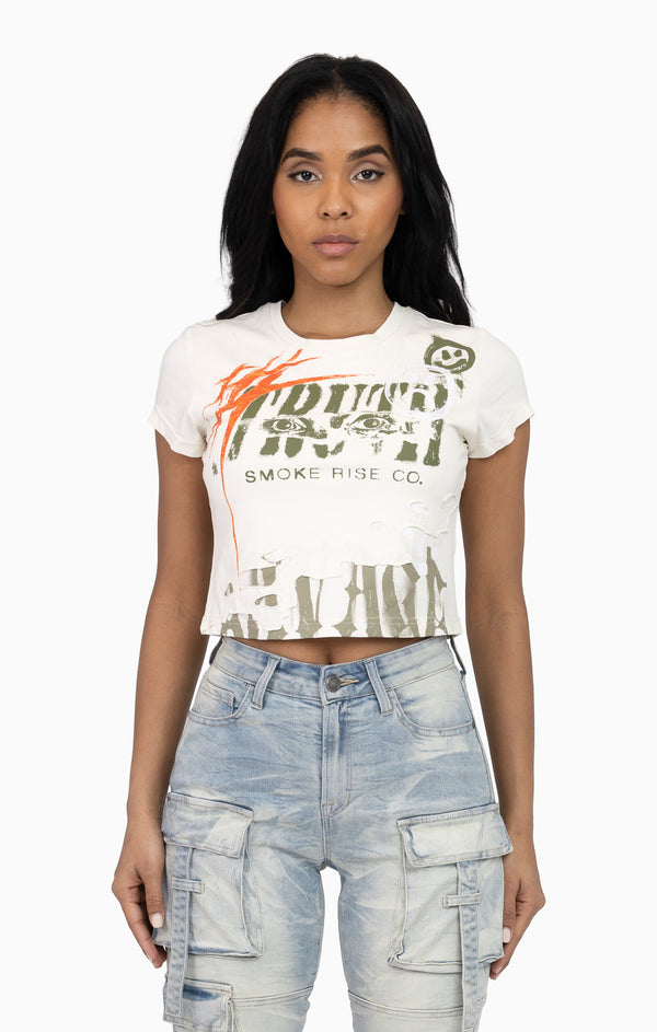 Faux Double Layered Tee - Turtle Dove