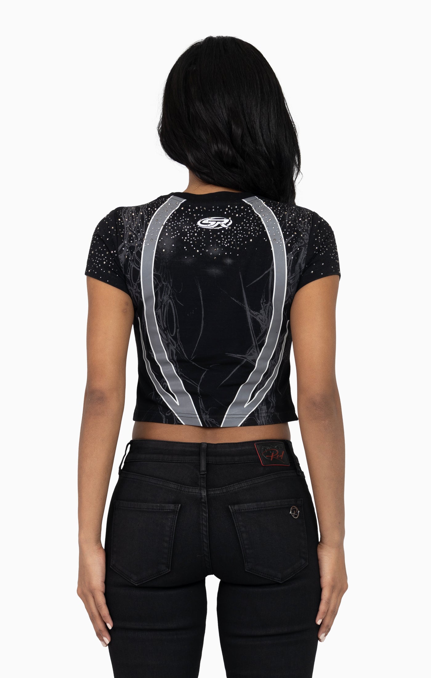 Sublimated Patch Print T-Shirt - Black