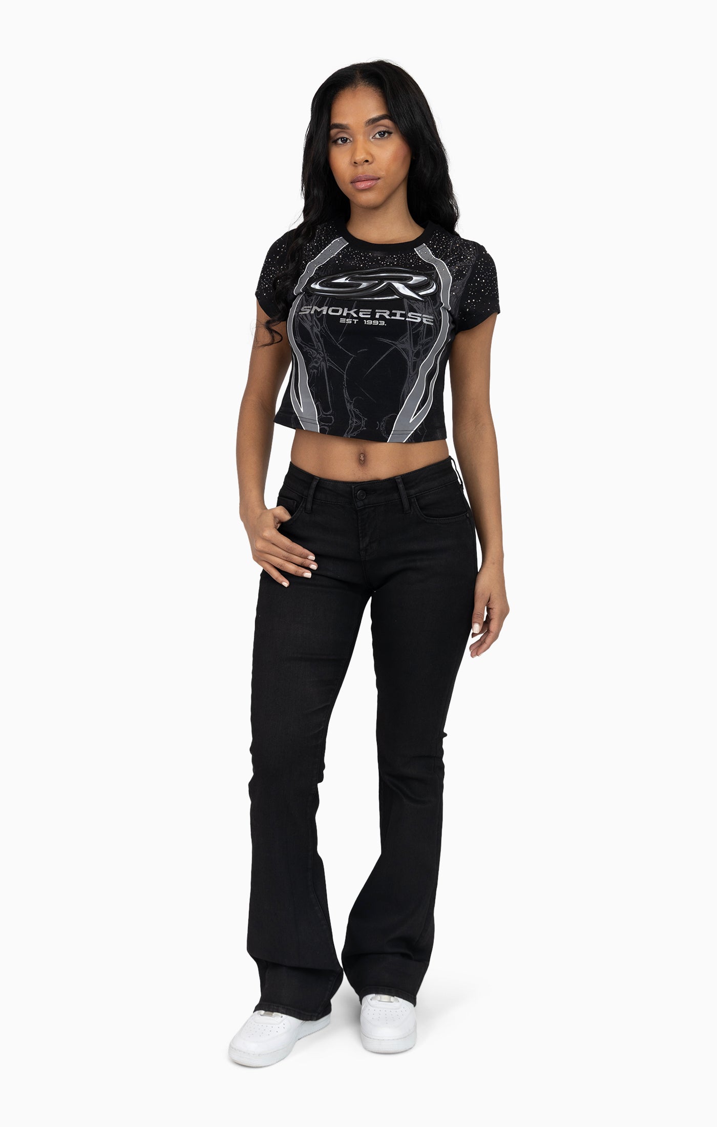Sublimated Patch Print T-Shirt - Black