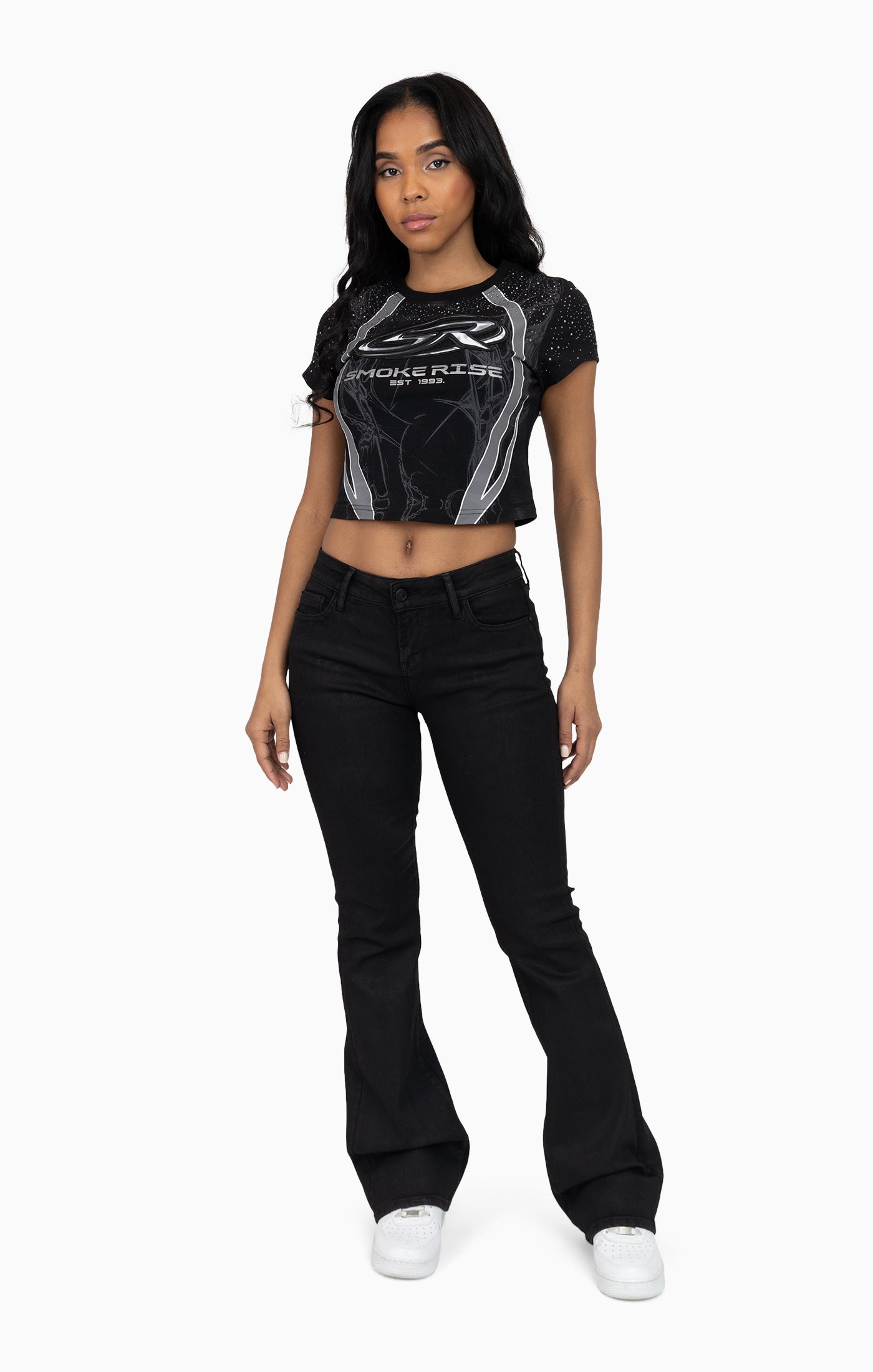 Sublimated Patch Print T-Shirt - Black