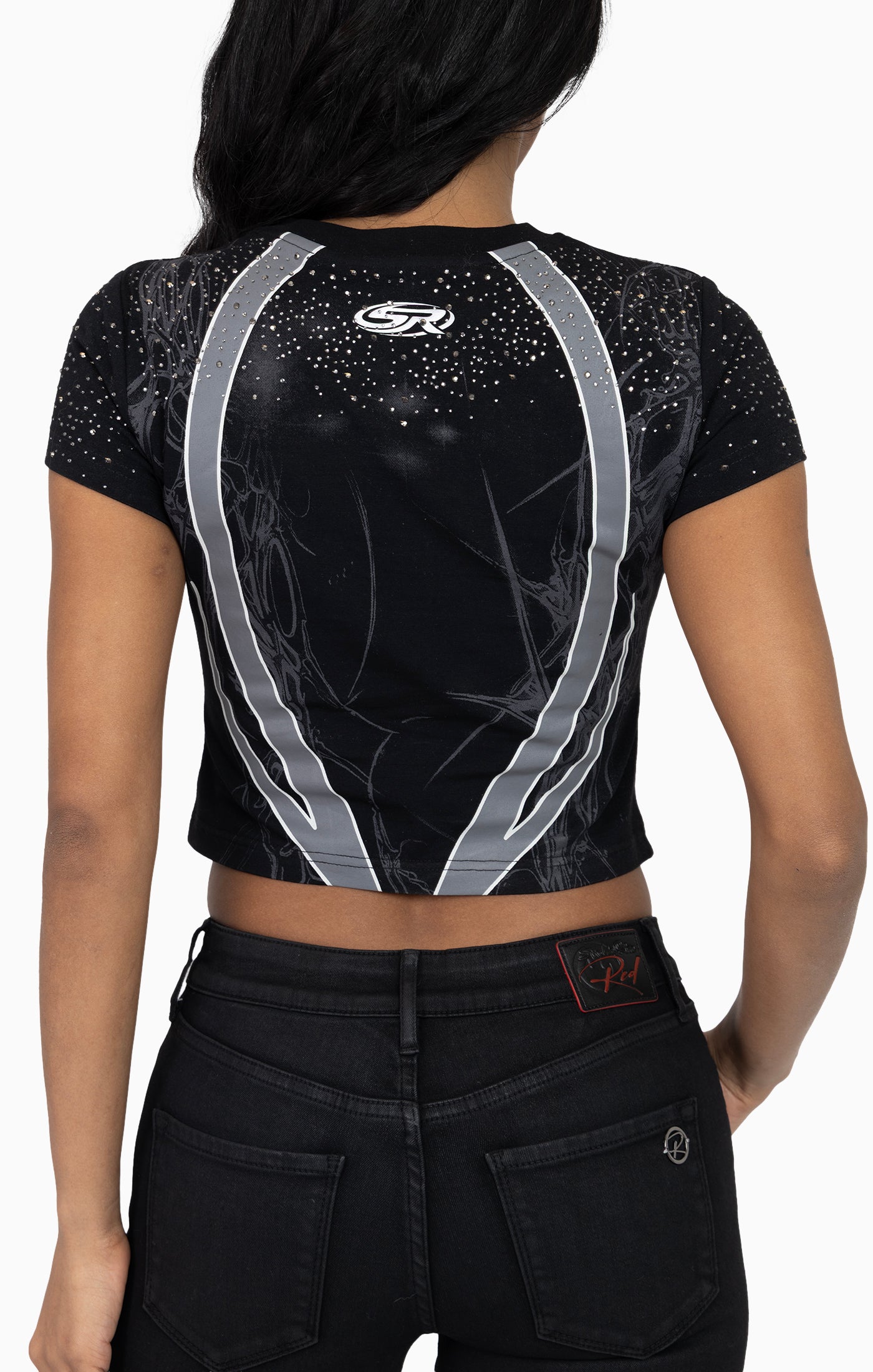 Sublimated Patch Print T-Shirt - Black