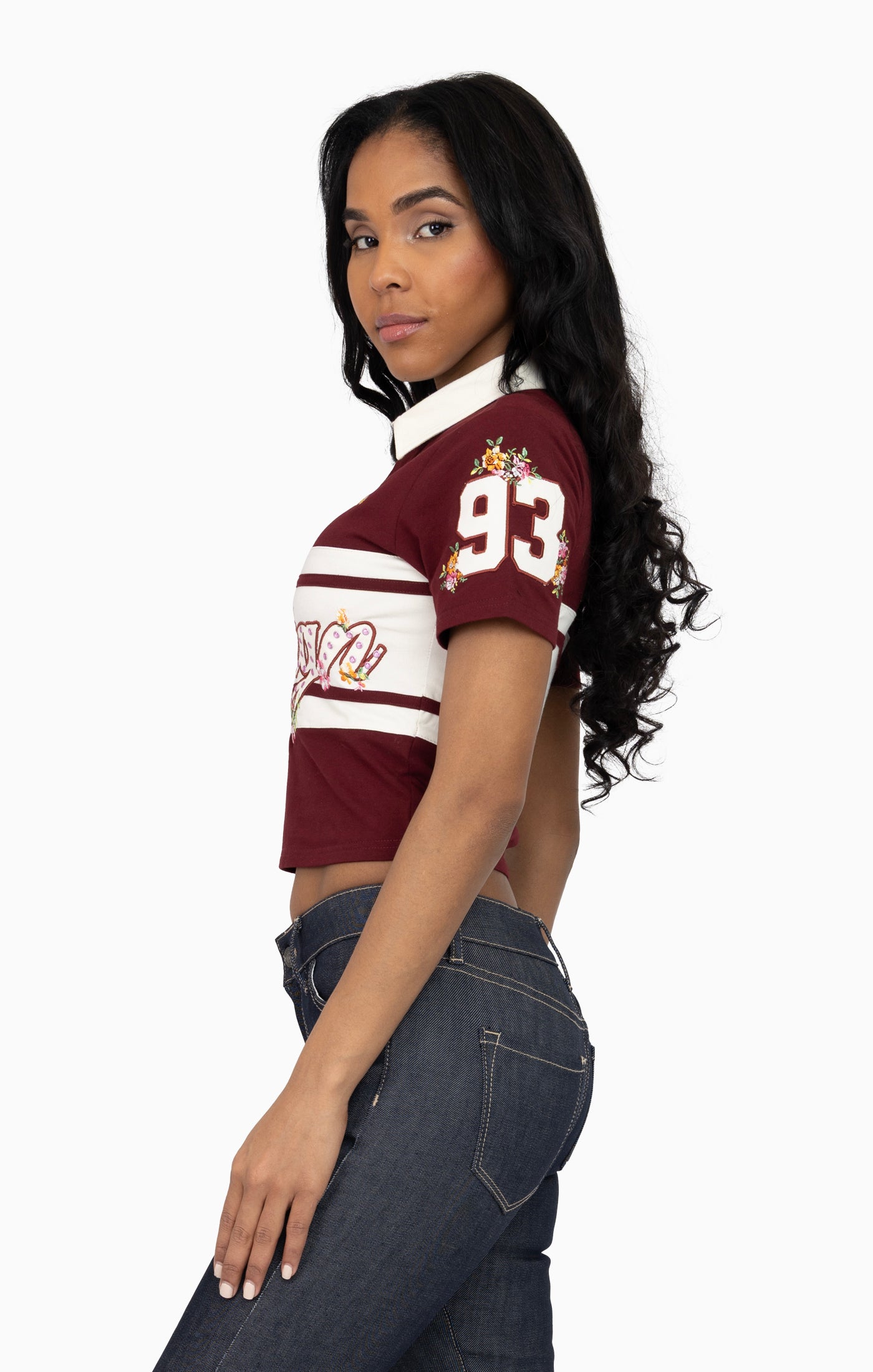 Patched Embroidered Polo Shirt - Rum Raisin