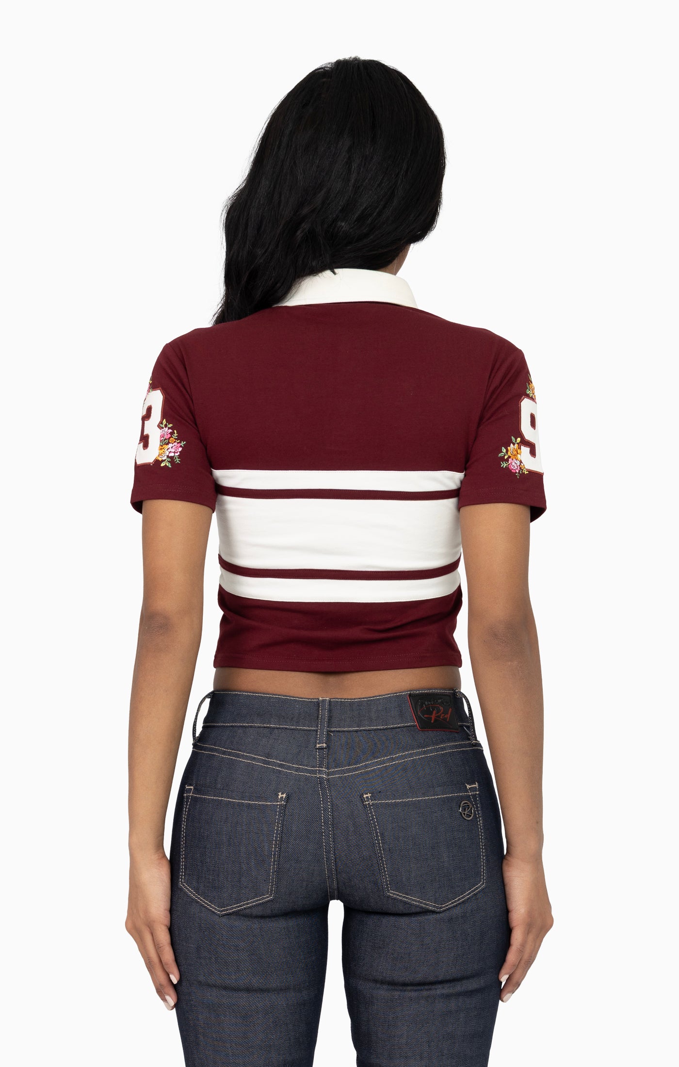 Patched Embroidered Polo Shirt - Rum Raisin