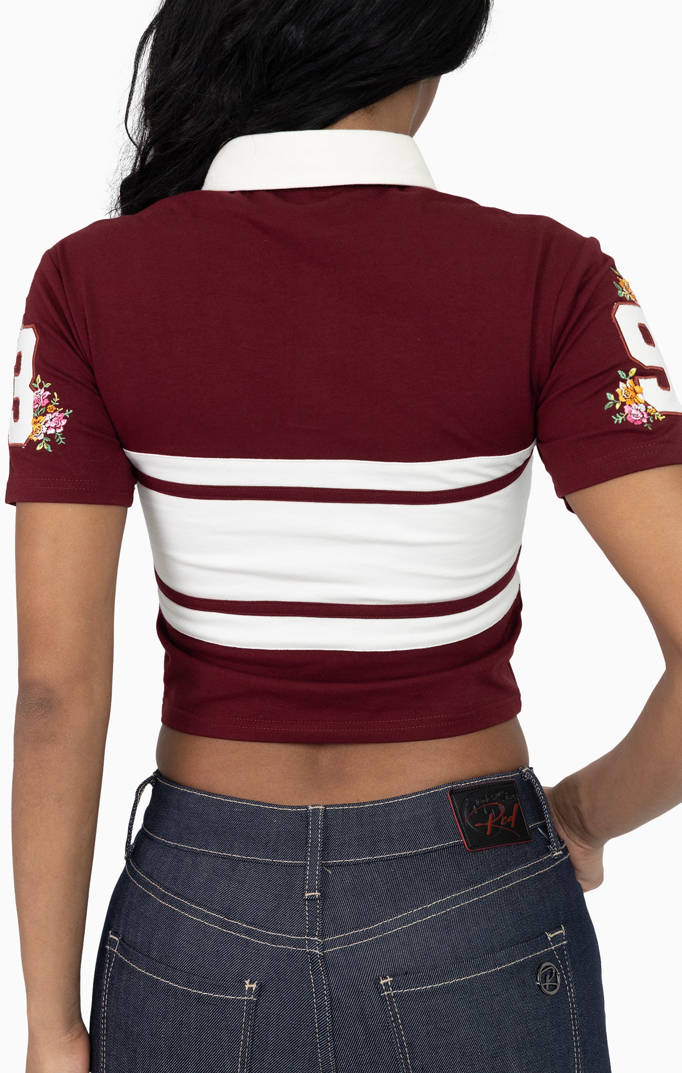 Patched Embroidered Polo Shirt - Rum Raisin