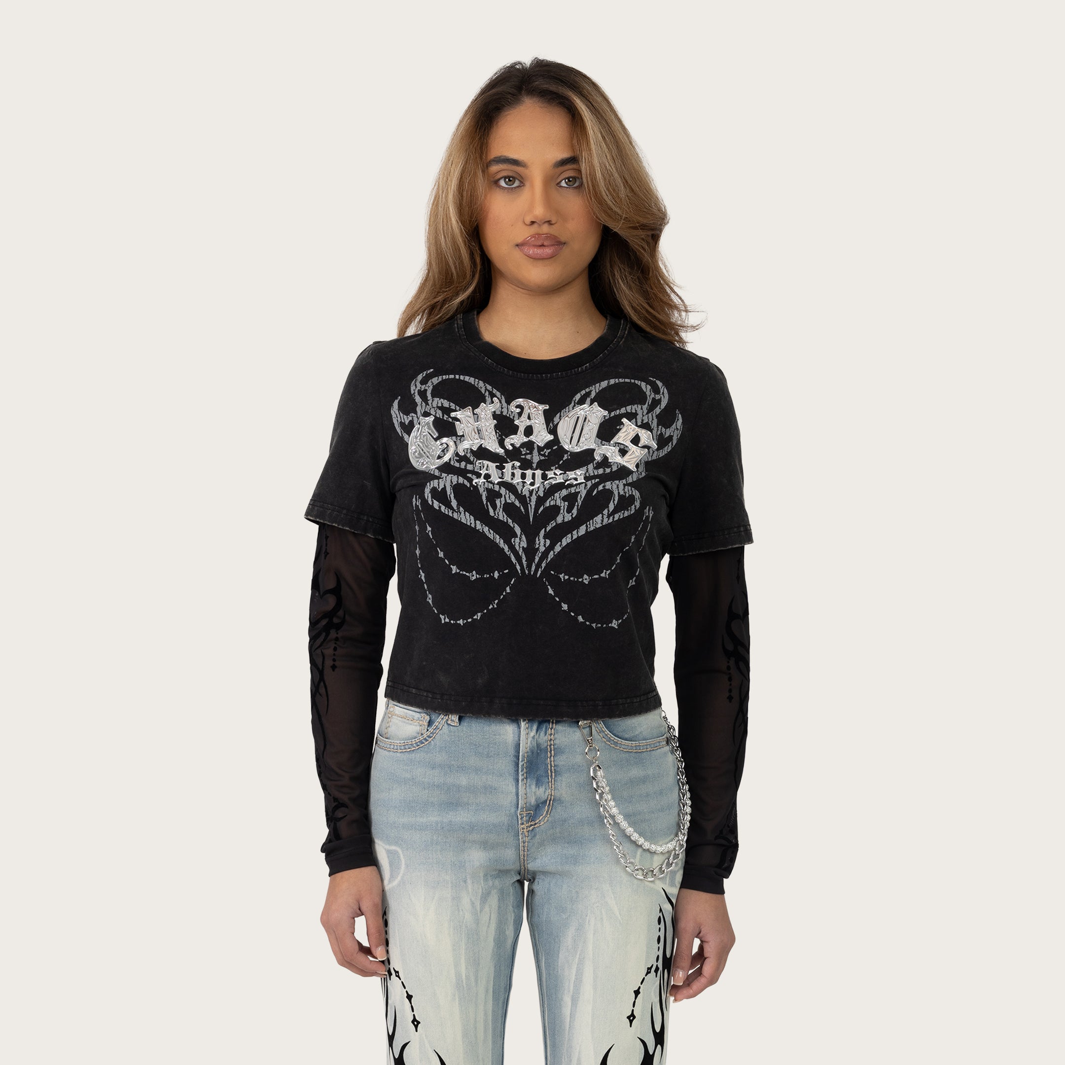 Slim Twofer Graphic T-Shirt - Hematite