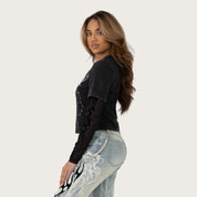 Slim Twofer Graphic T-Shirt - Hematite