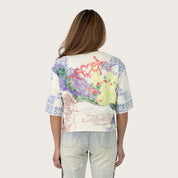 Boxy Rhinestone T-Shirt - Turtledove