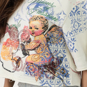 Boxy Rhinestone T-Shirt - Turtledove