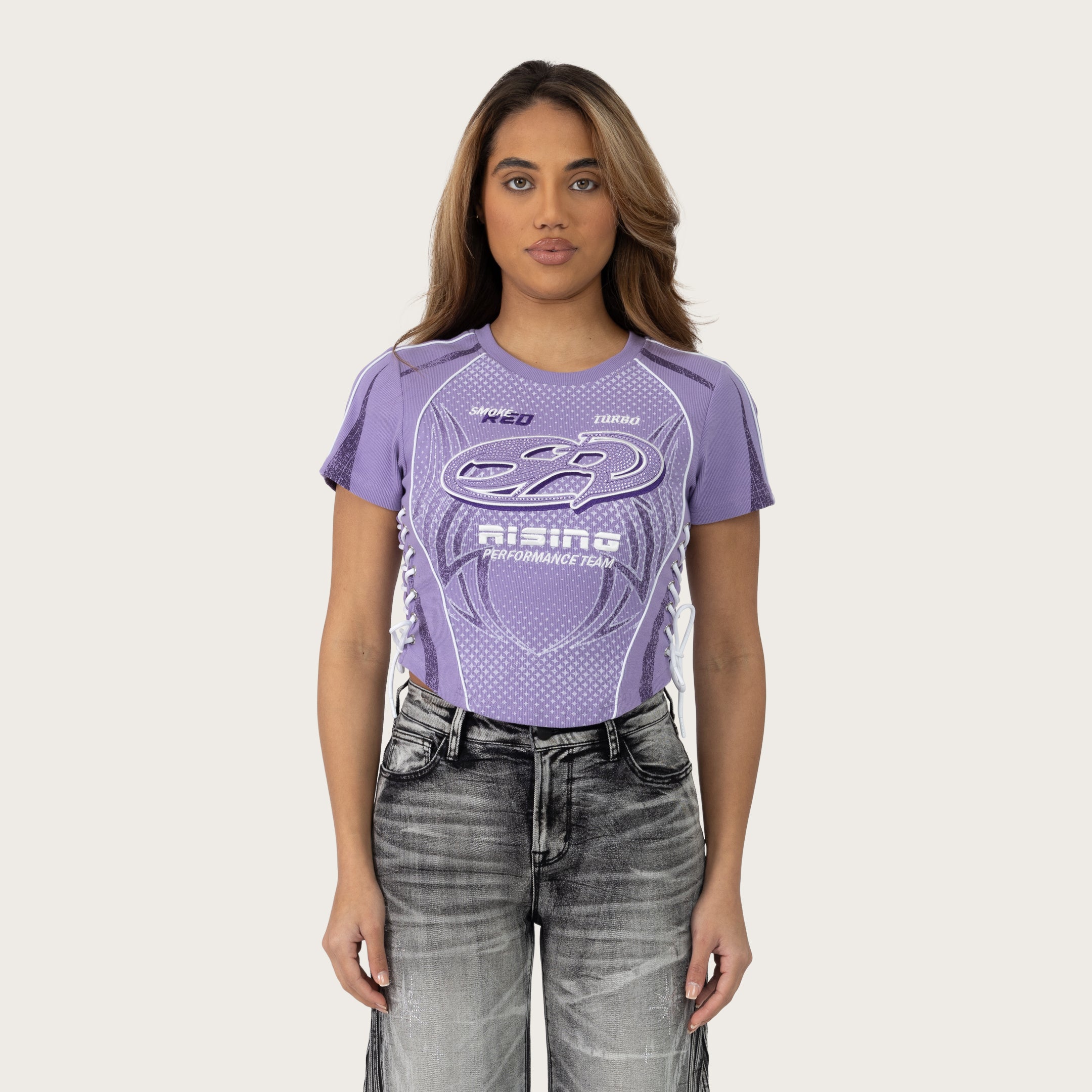 Cropped Sportcore T-Shirt - Chalk Violet