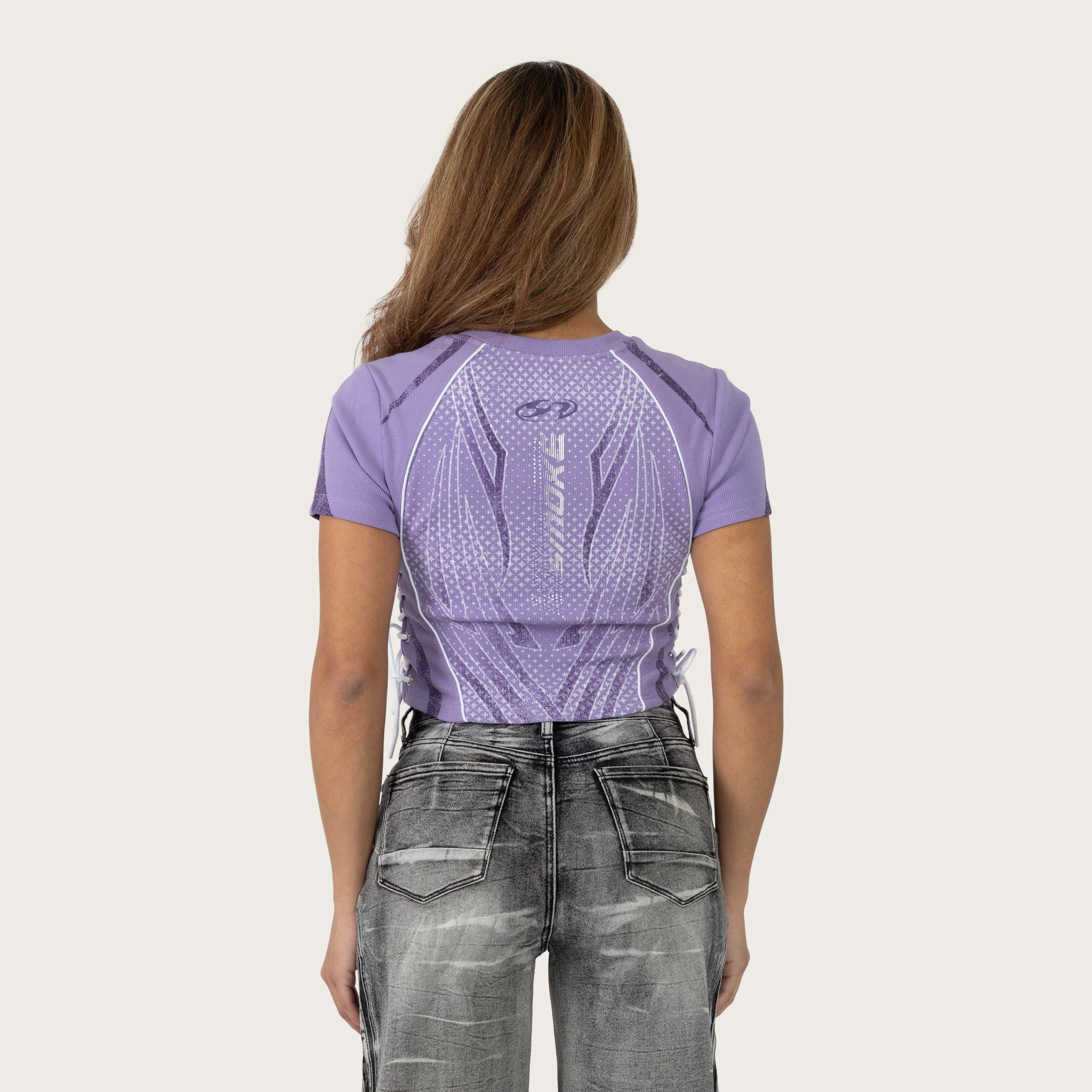 Cropped Sportcore T-Shirt - Chalk Violet