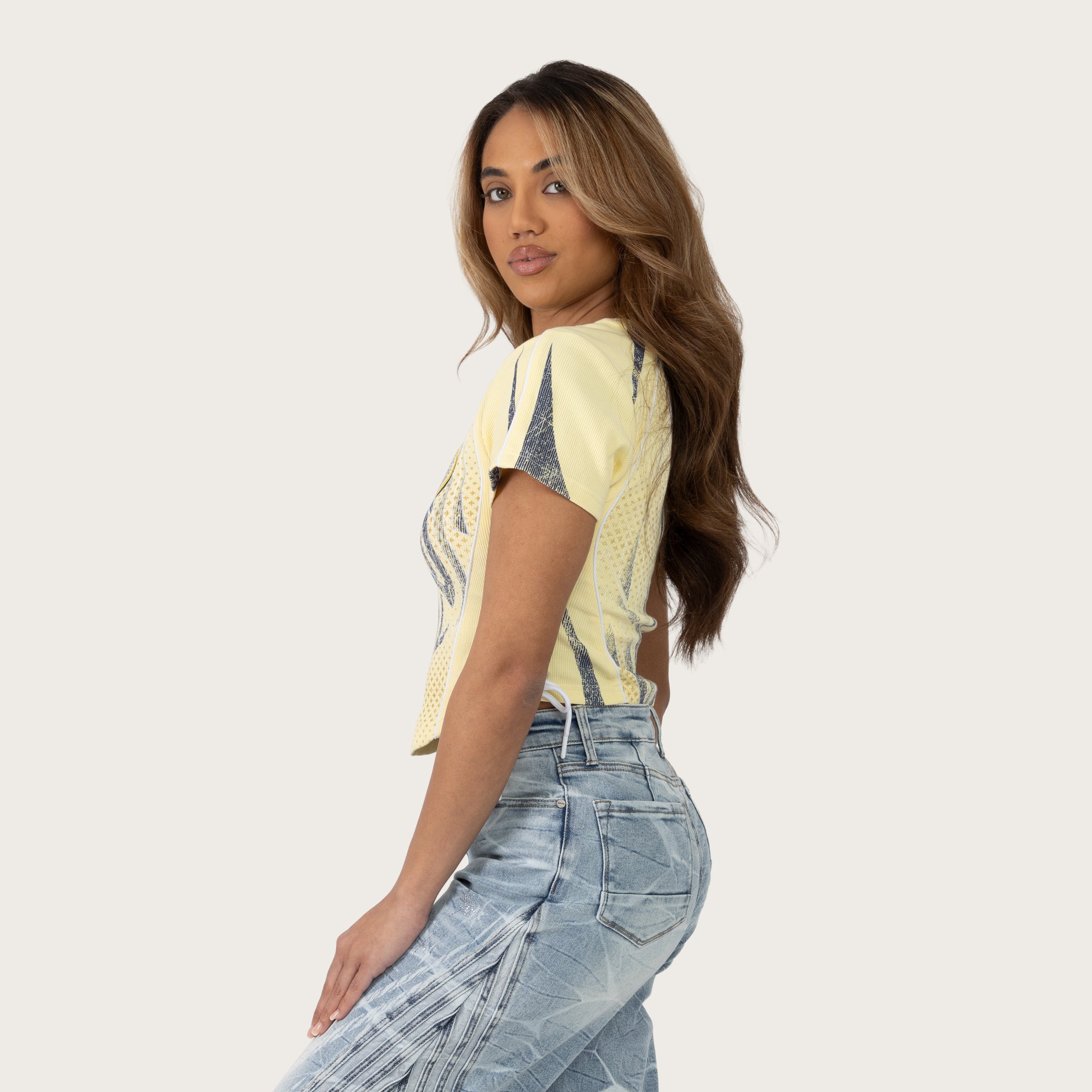 Cropped Sportcore T-Shirt - French Vanilla