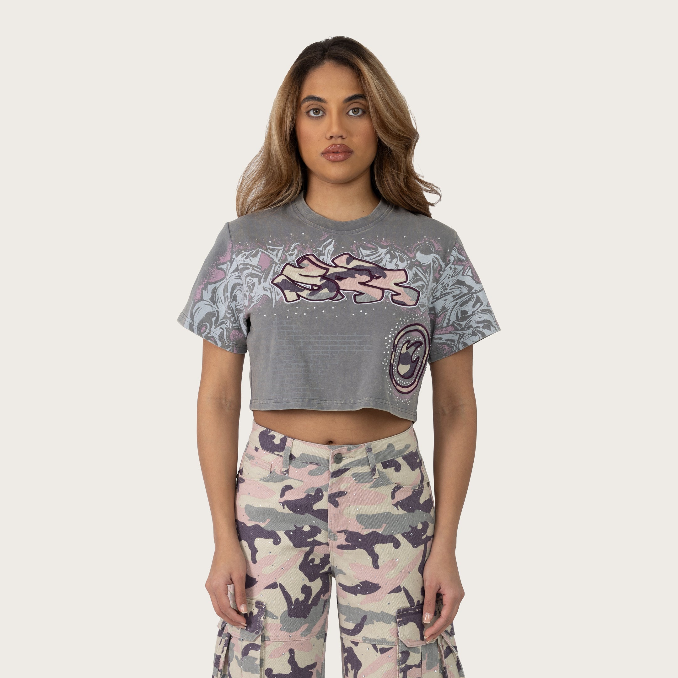 Cropped Graphic T-Shirt - Storm Front