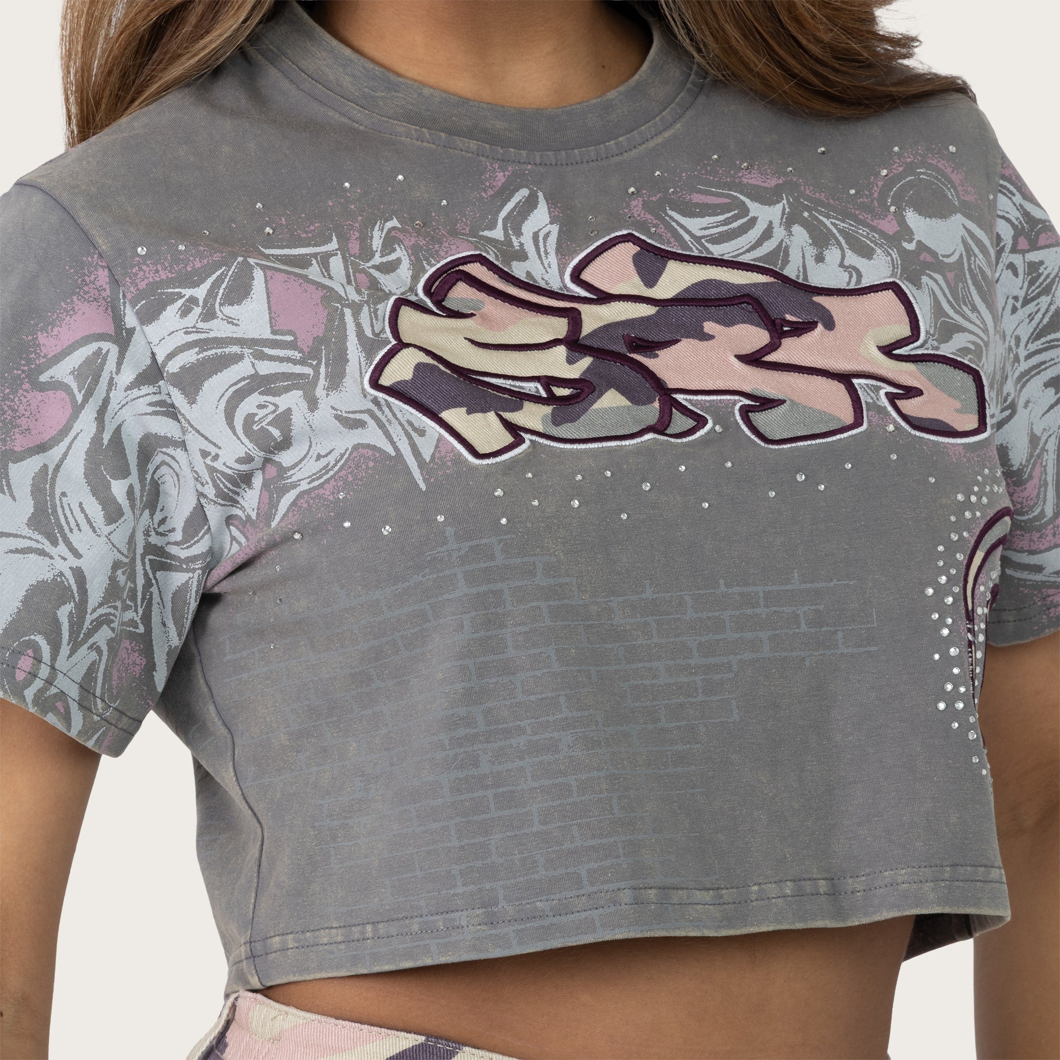 Cropped Graphic T-Shirt - Storm Front