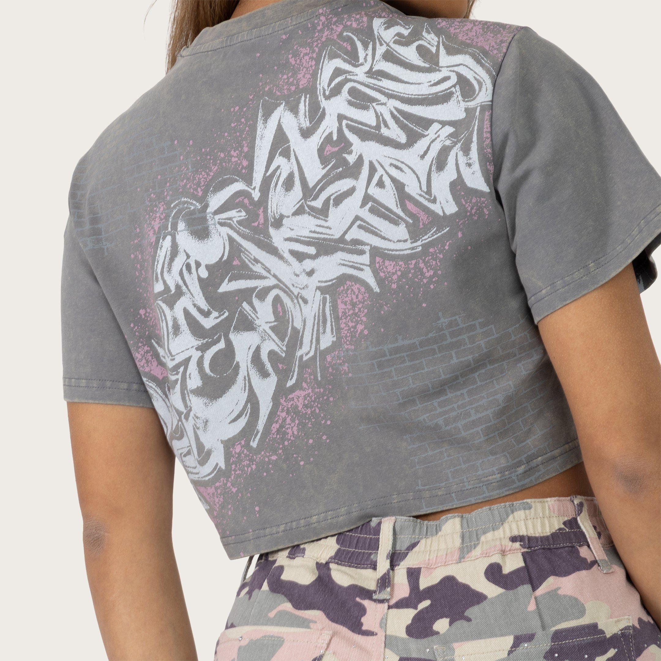 Cropped Graphic T-Shirt - Storm Front