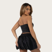 Rhinestone Tube Top - Hematite