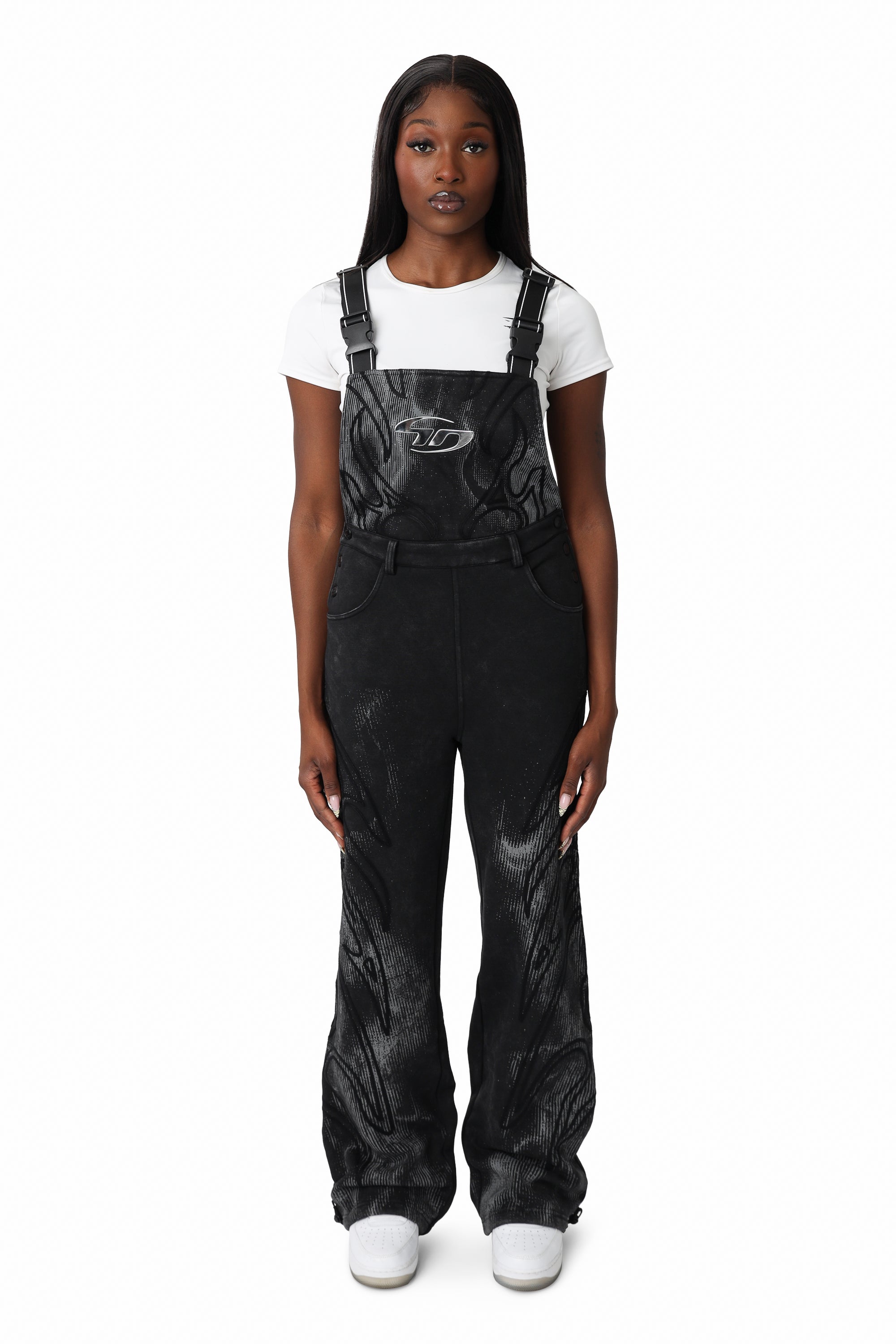 Fleece Overalls - Black