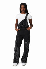 Fleece Overalls - Black
