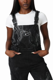 Fleece Overalls - Black