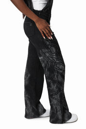 Fleece Overalls - Black