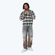 Lazy Stacked Thrills Jeans - Imperial Blue