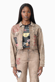 Patchwork Embroidered Jacket - Portabella