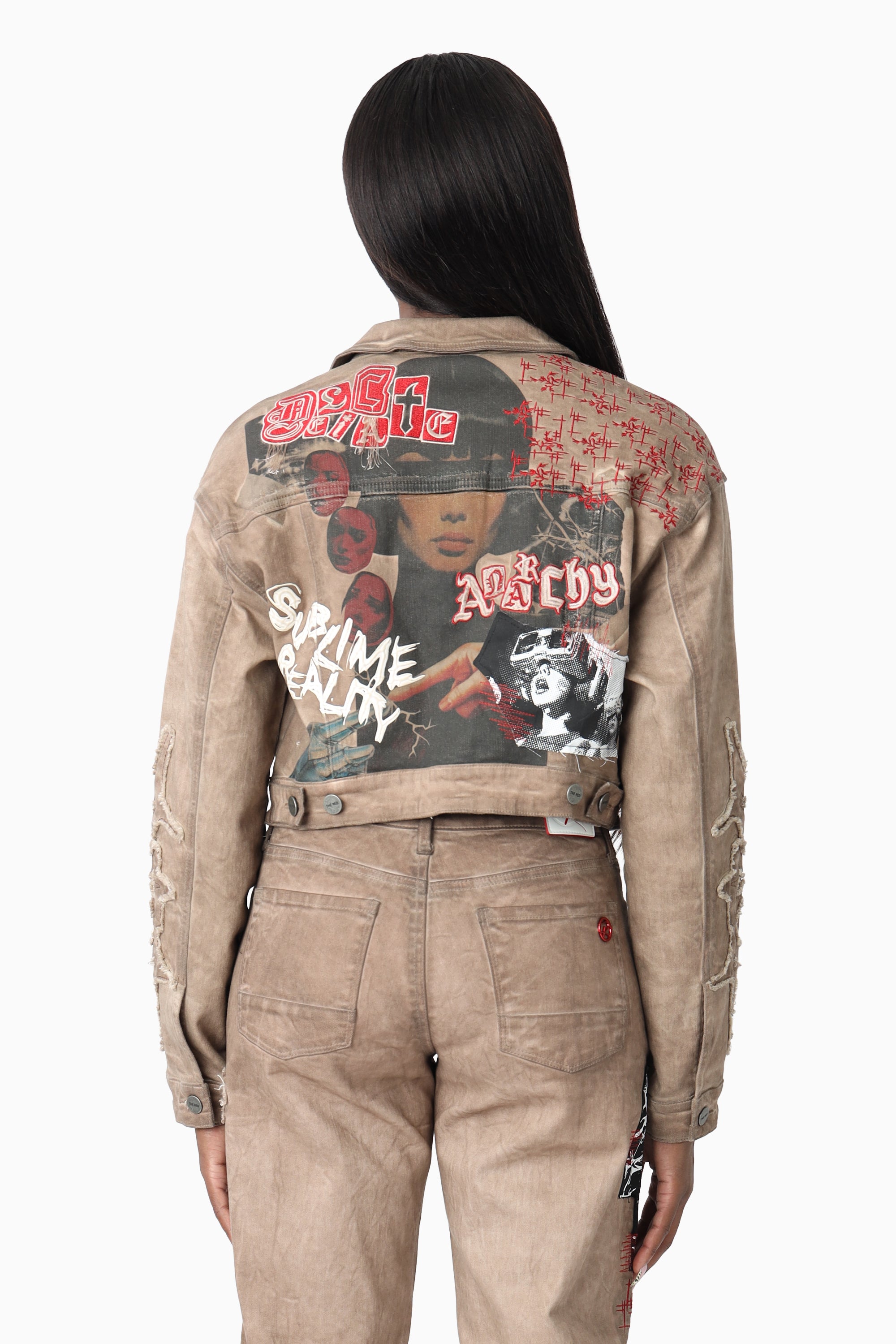Patchwork Embroidered Jacket - Portabella