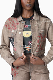 Patchwork Embroidered Jacket - Portabella