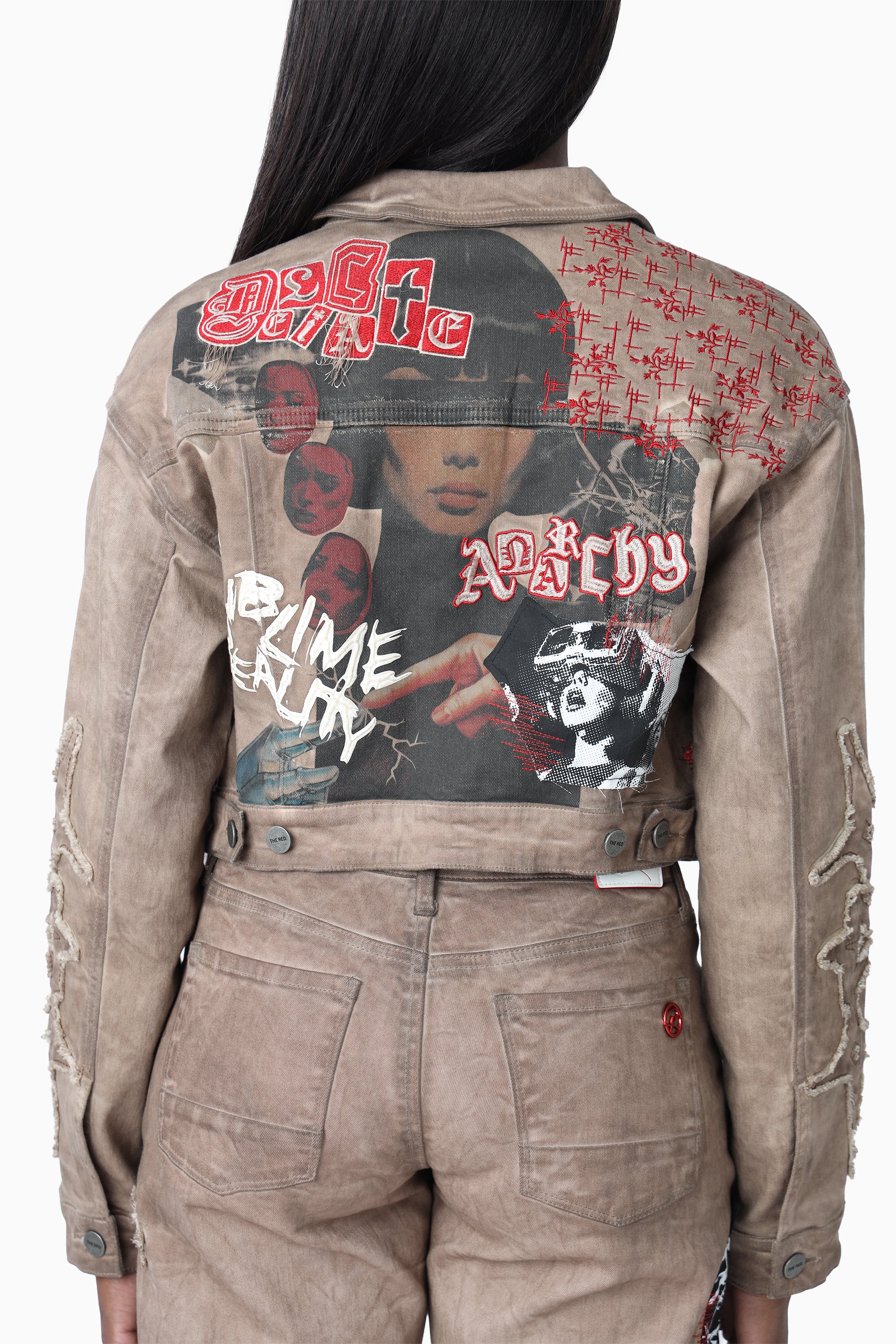 Patchwork Embroidered Jacket - Portabella