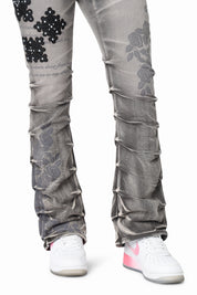 Embellished Twill Pants - Eiffel Tower