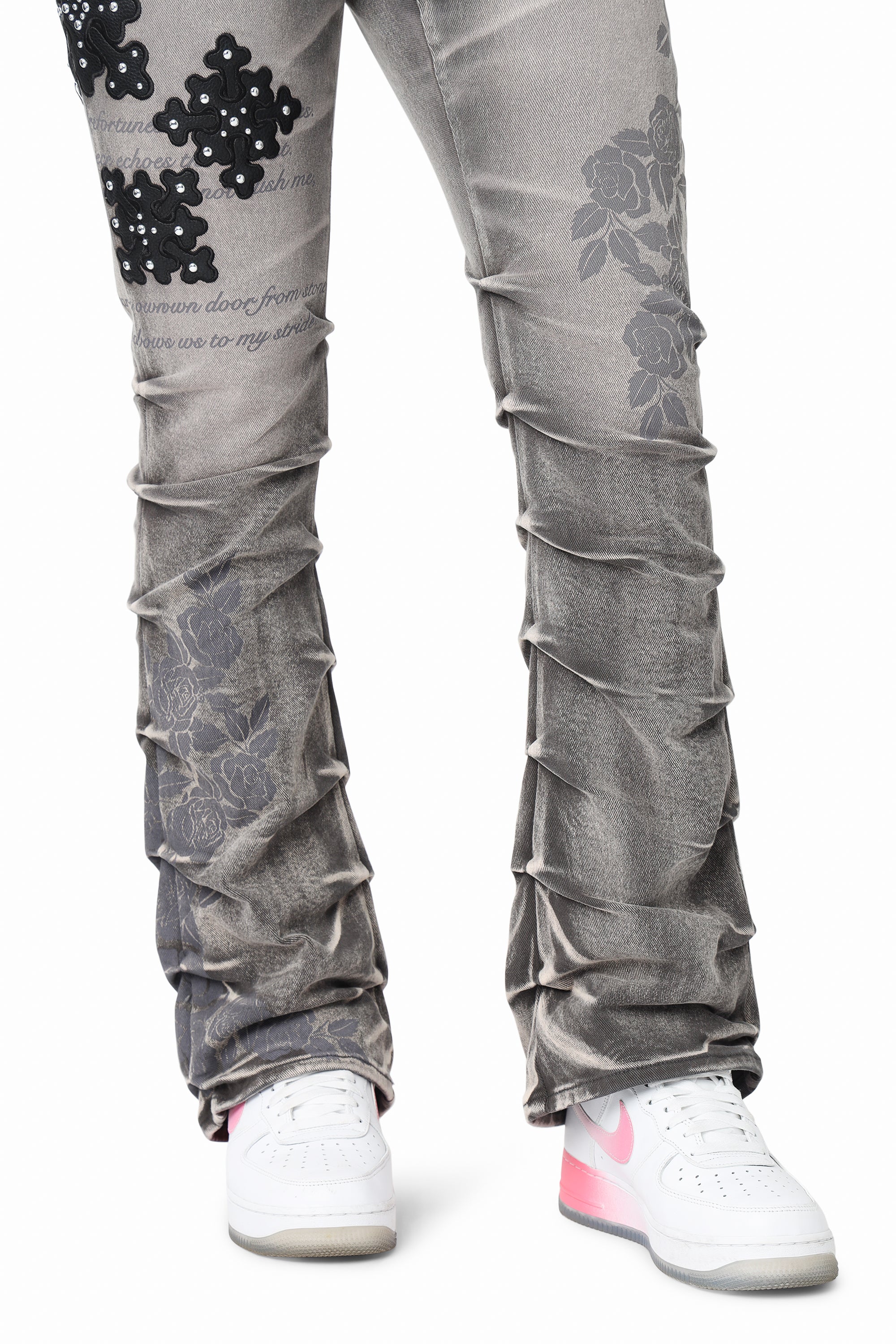 Embellished Twill Pants - Eiffel Tower
