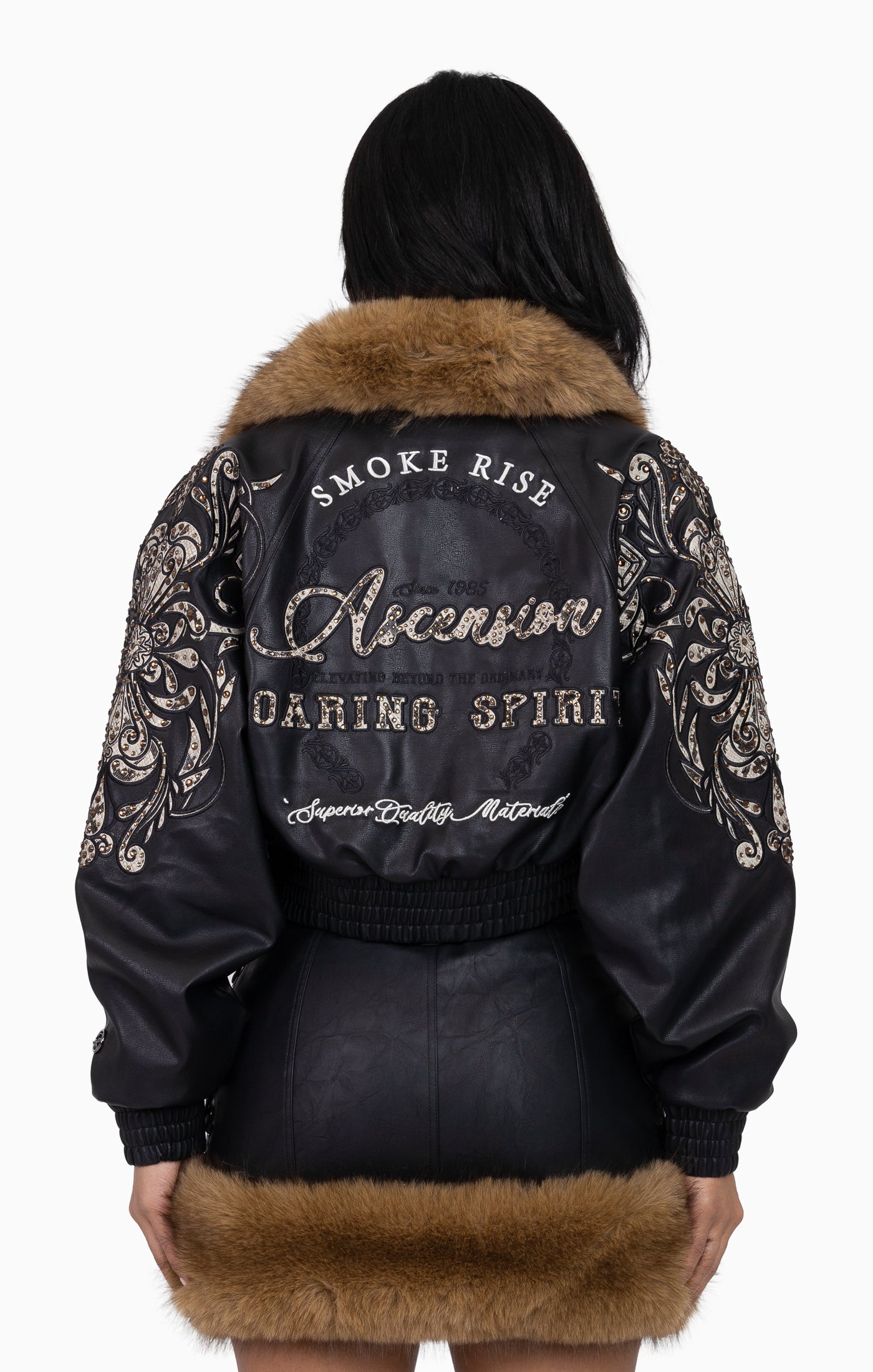Python Patch PU Jacket - Black