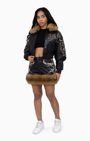Python Patch PU Jacket - Black