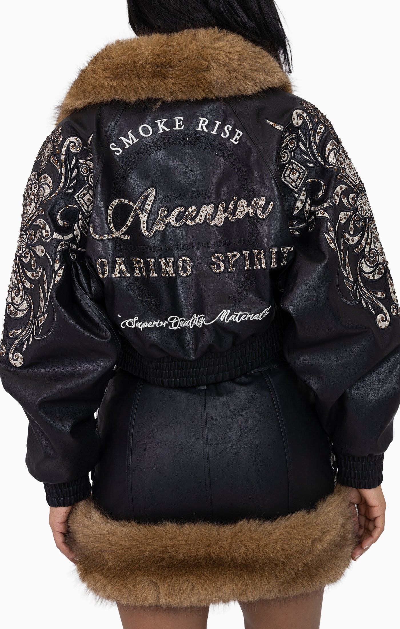 Python Patch PU Jacket - Black