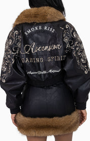 Python Patch PU Jacket - Black