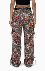 Strappy Utility Wide Leg Pants W/ Belt - Blushclaw Camo