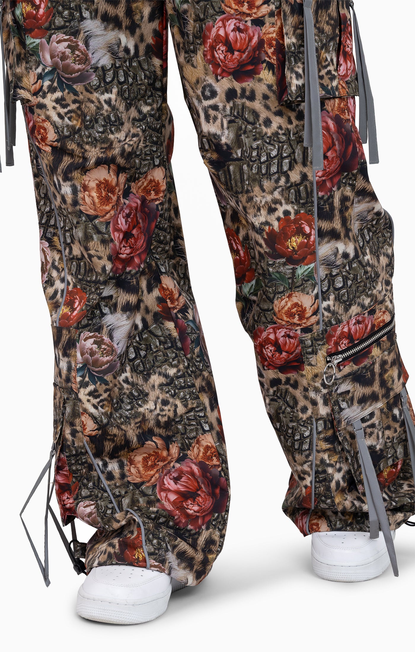 Strappy Utility Wide Leg Pants W/ Belt - Blushclaw Camo